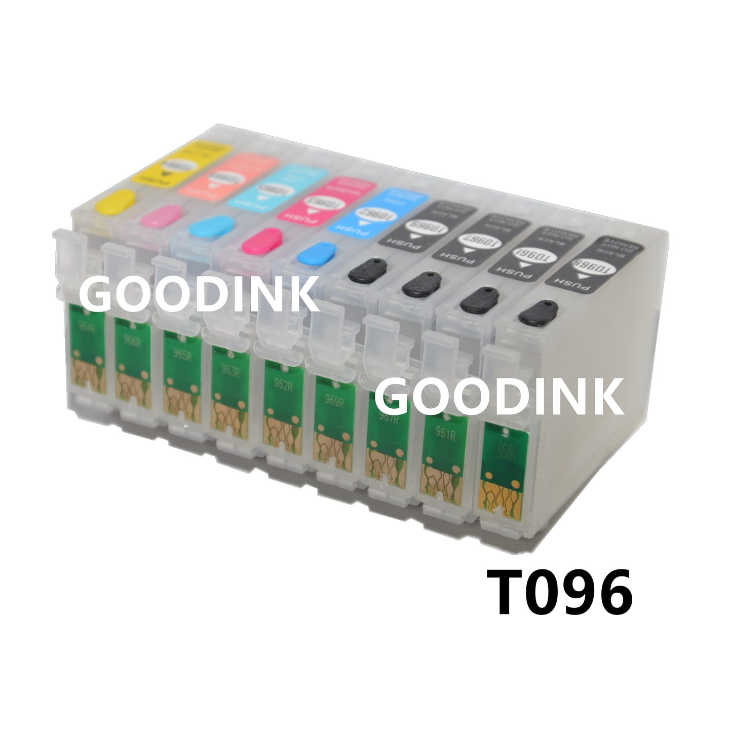 9 Empty Refillable Ink Cartridge kit for Stylus Photo R2880 Printer T096 96 for Dye Pigment Sublimation Ink