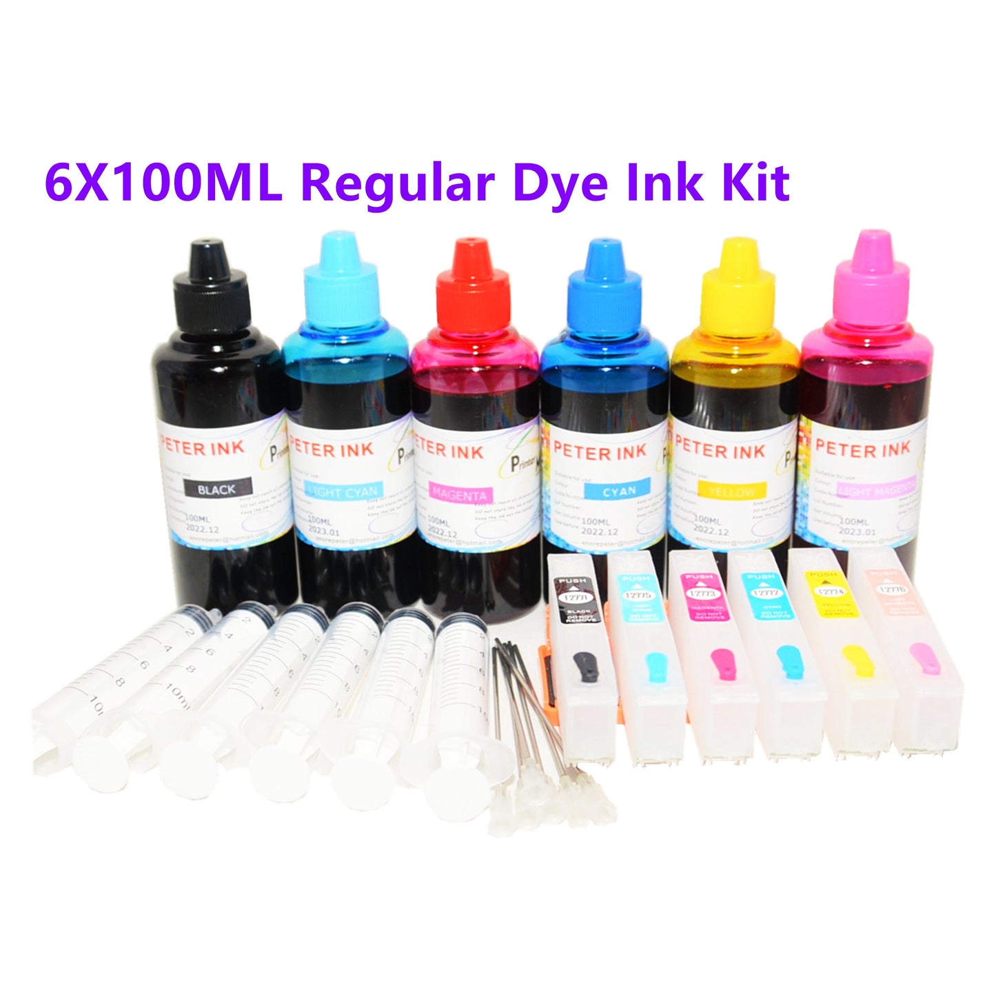 Empty, Dye, Sublimation, Pigment Refillable Ink Cartridge for Expression Photo XP-970 Xp 970 Xp970 T277 277 ink cartridge