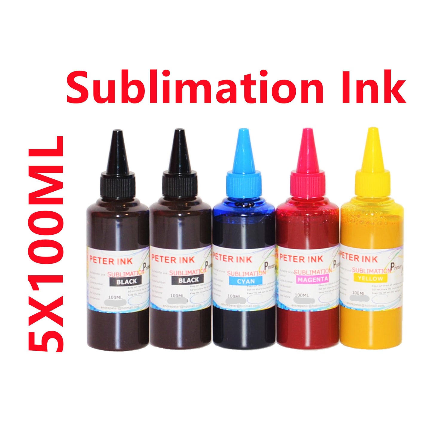 5X100ml Sublimation Ink for Wf-4630 Wf-4640 Wf-5110 Wf-5190 Wf-5620 Wf-5690 Printer T786 786 Refillable ink cartridges CISS heat press