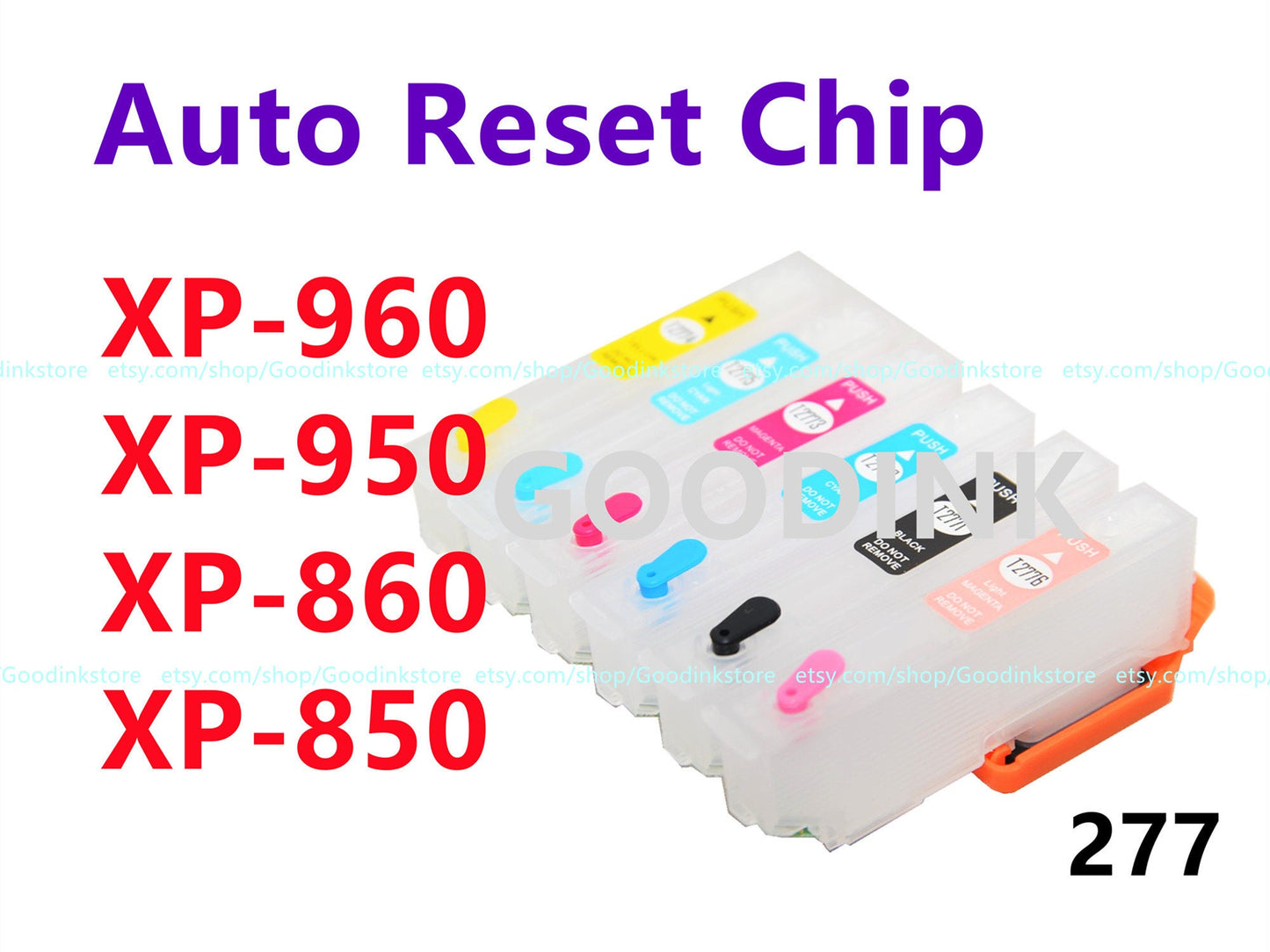 Empty, Dye, Sublimation, Pigment Refillable Ink Cartridge for Expression Photo XP-960 XP-860 XP-950 Xp-850 T277 277 ink cartridge