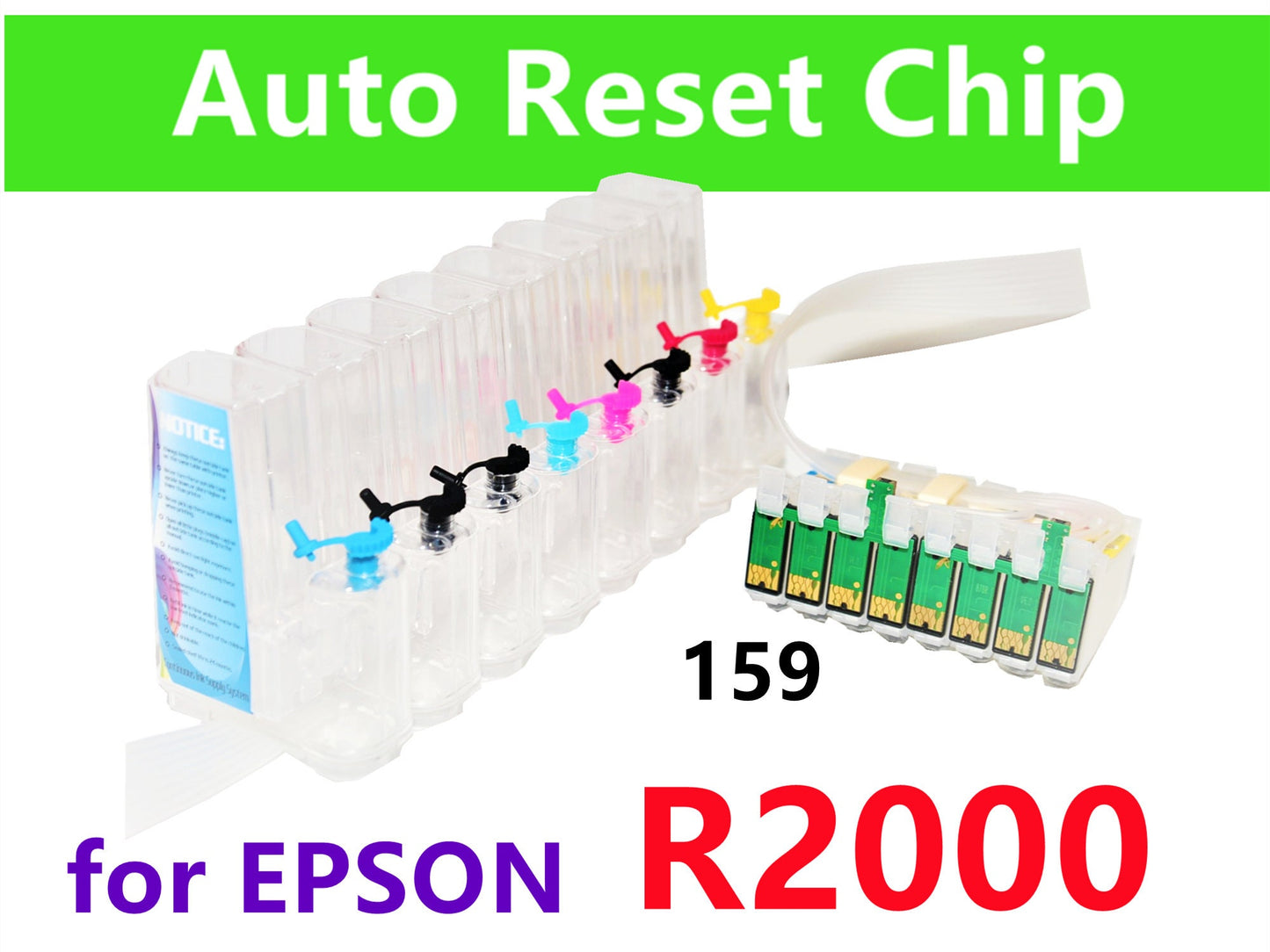 Empty, Dye, Pigment CIS CISS Ink System for Stylus Photo R2000 Printer T159 159 ink cartridge wide format printer