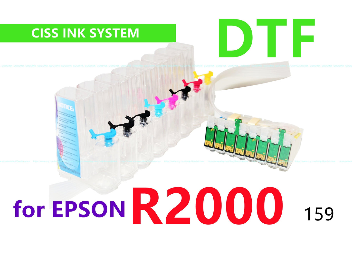 Empty cis CISS Ink System for Stylus Photo R2000 T159 159 with ARC for DTF Printing