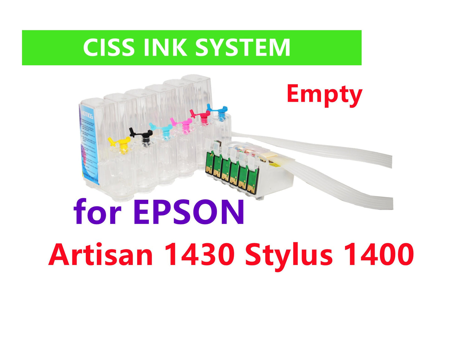 Empty Dye Sublimation Pigment Refillable CIS CISS Ink System for Artisan 1430 Stylus 1400 printer t079 79 cartridge