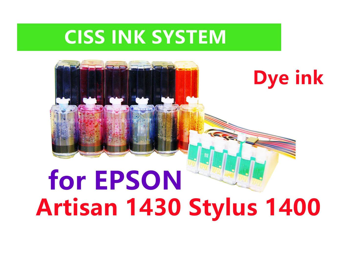 Empty Dye Sublimation Pigment Refillable CIS CISS Ink System for Artisan 1430 Stylus 1400 printer t079 79 cartridge