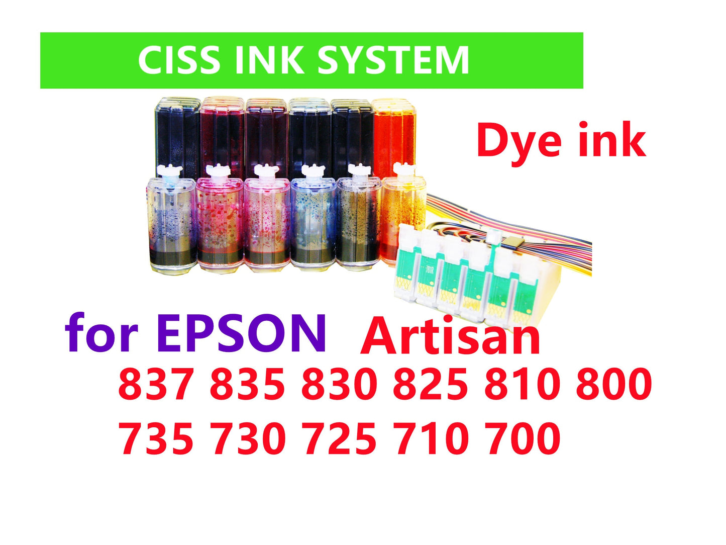 Empty Dye Sublimation Pigment Refillable CIS CISS Ink System for Artisan 837 835 830 825 810 800 735 730 725 710 700 printer 98 99 cartridge