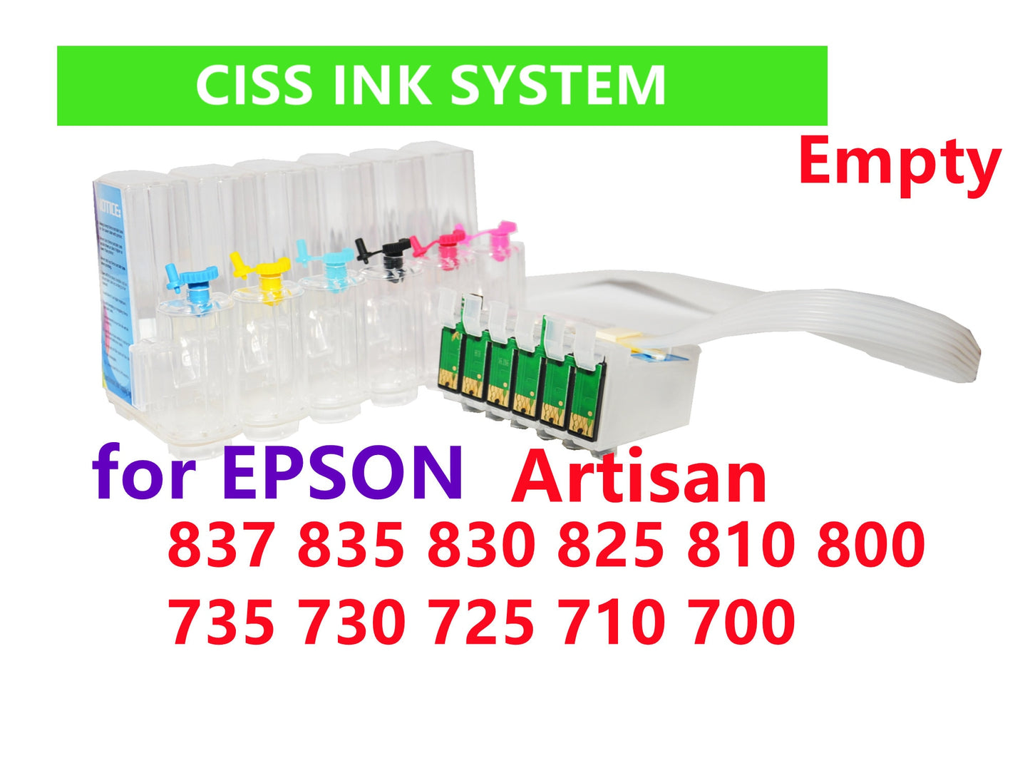 Empty Dye Sublimation Pigment Refillable CIS CISS Ink System for Artisan 837 835 830 825 810 800 735 730 725 710 700 printer 98 99 cartridge