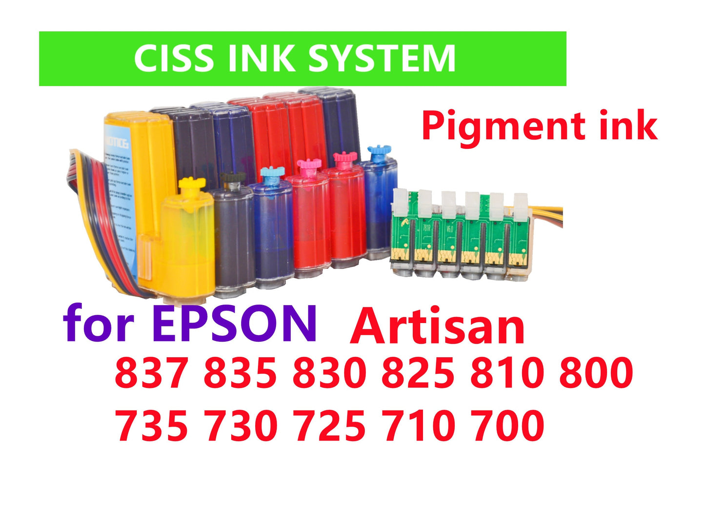 Empty Dye Sublimation Pigment Refillable CIS CISS Ink System for Artisan 837 835 830 825 810 800 735 730 725 710 700 printer 98 99 cartridge