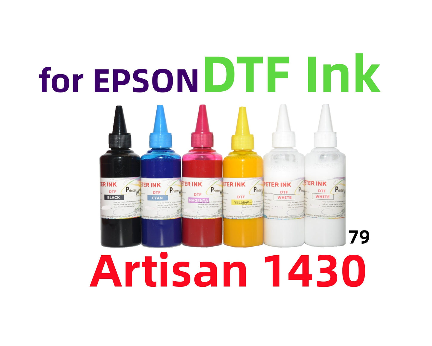 6X100ML Premium DTF Direct To Film refill Ink for Xp-15000 Artisan 1430 Stylus 1400 ET-8550 ET-8500 L1800 L800 L805 Printer
