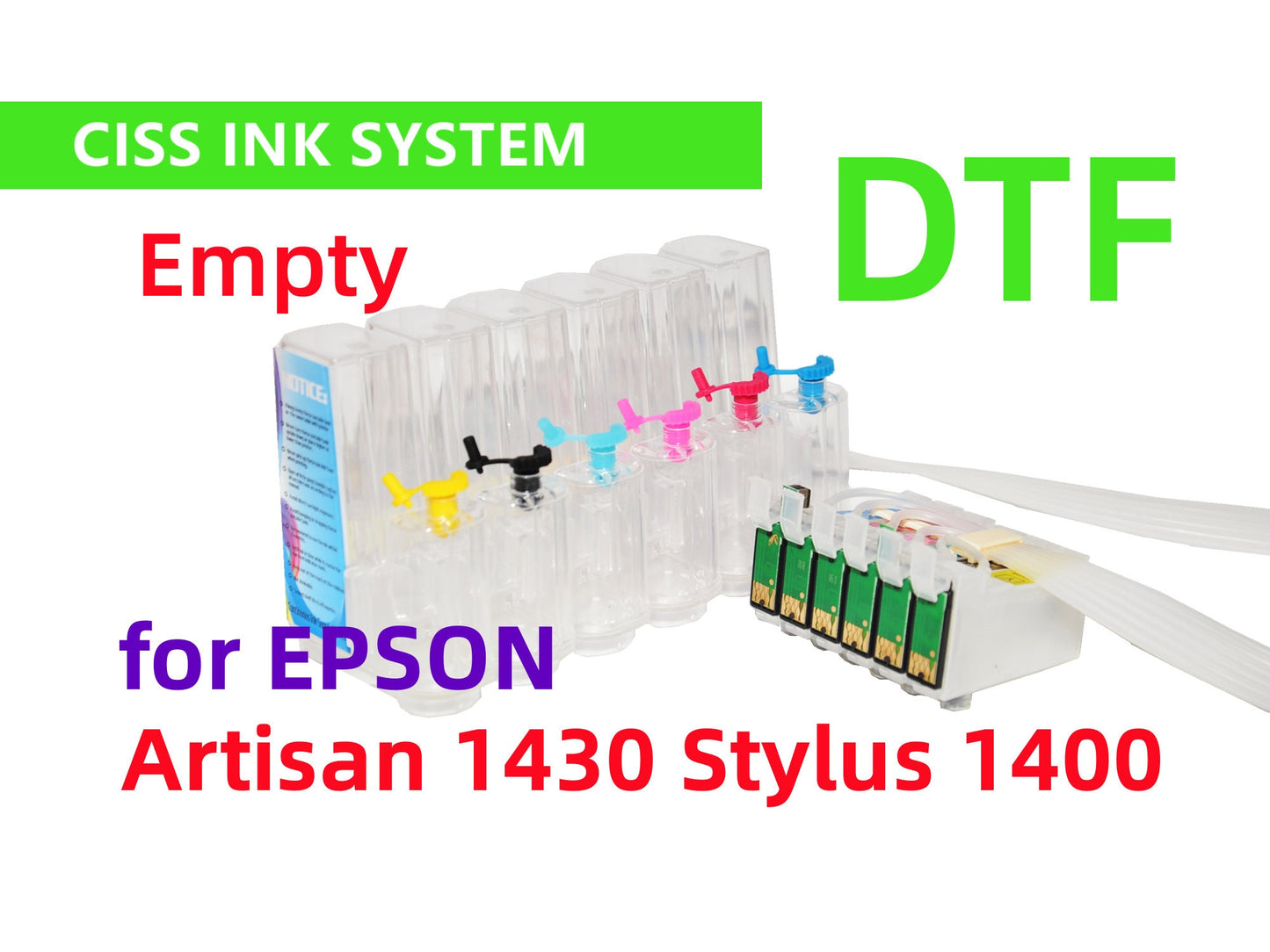 Empty cis CISS Ink System for Artisan 1430 Stylus 1400 T079 079 79 with ARC for DTF Printing