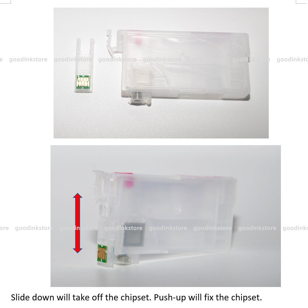 4X T812 812 XL Single Use Chip for our Refillable Ink Cartridge for Wf 7820 Wf 7840 Wf 7310 EC C7000 printer