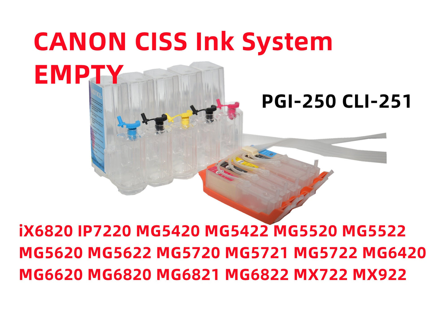 CISS CIS ink system for Canon iX6820 IP7220 MG5520 MG5522 MG5620 MG5622 MG5720 MG5721 MG5722 MG6420 MG6620 MG6820 MG6821 MG6822 MX722 MX922