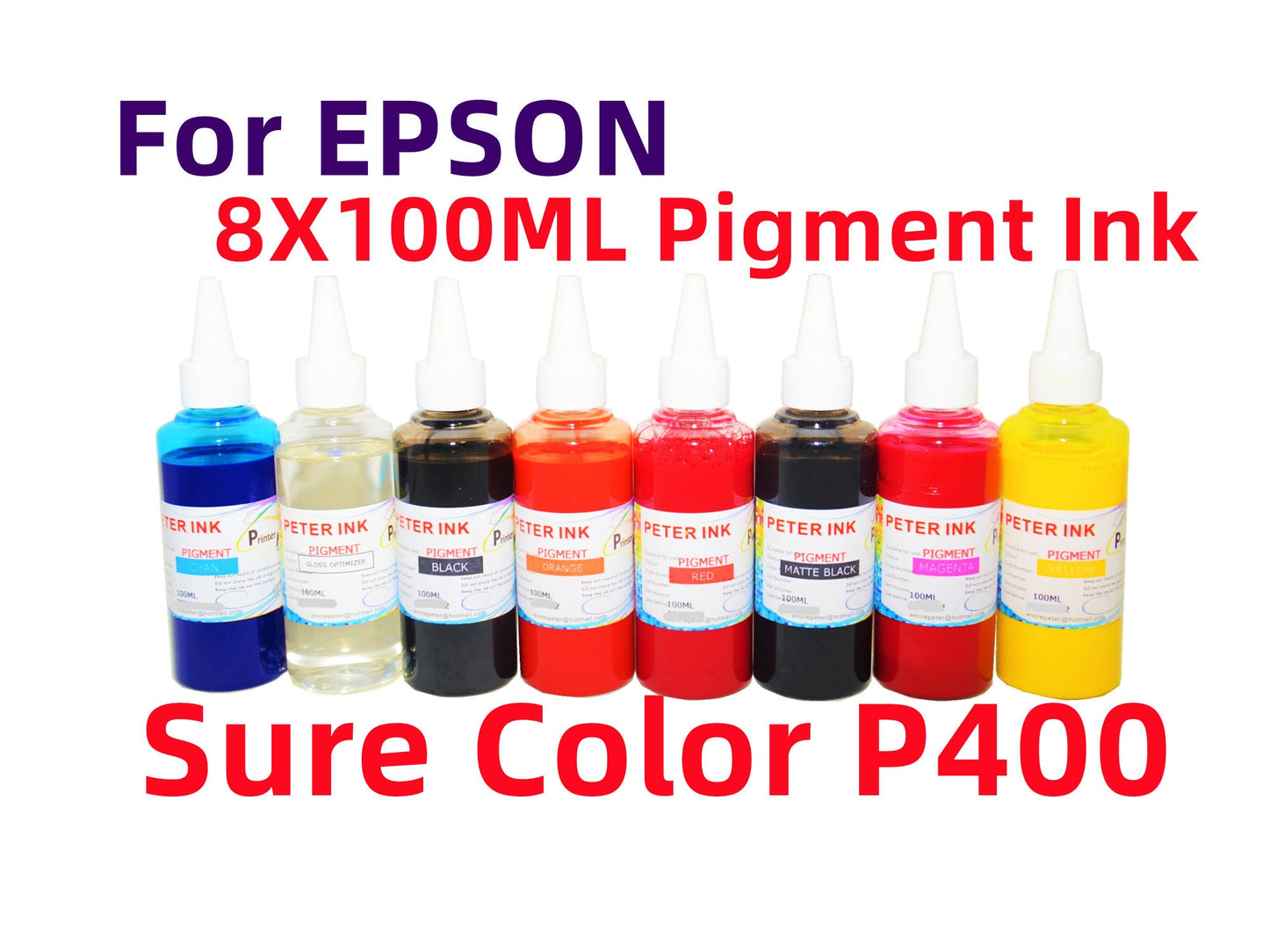 8X100ML Premium Pigment refill Ink for SureColor P400 Printer T324 324 cartridge