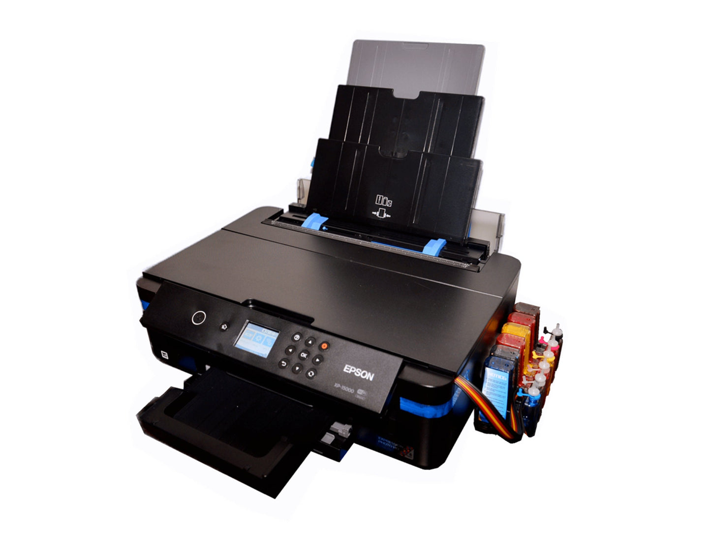 Wide Format XP-15000 CHIPLESS Sublimation Printer (Factory Refurbished) Bundle with Sublimation Ink CISS ink system and Paper