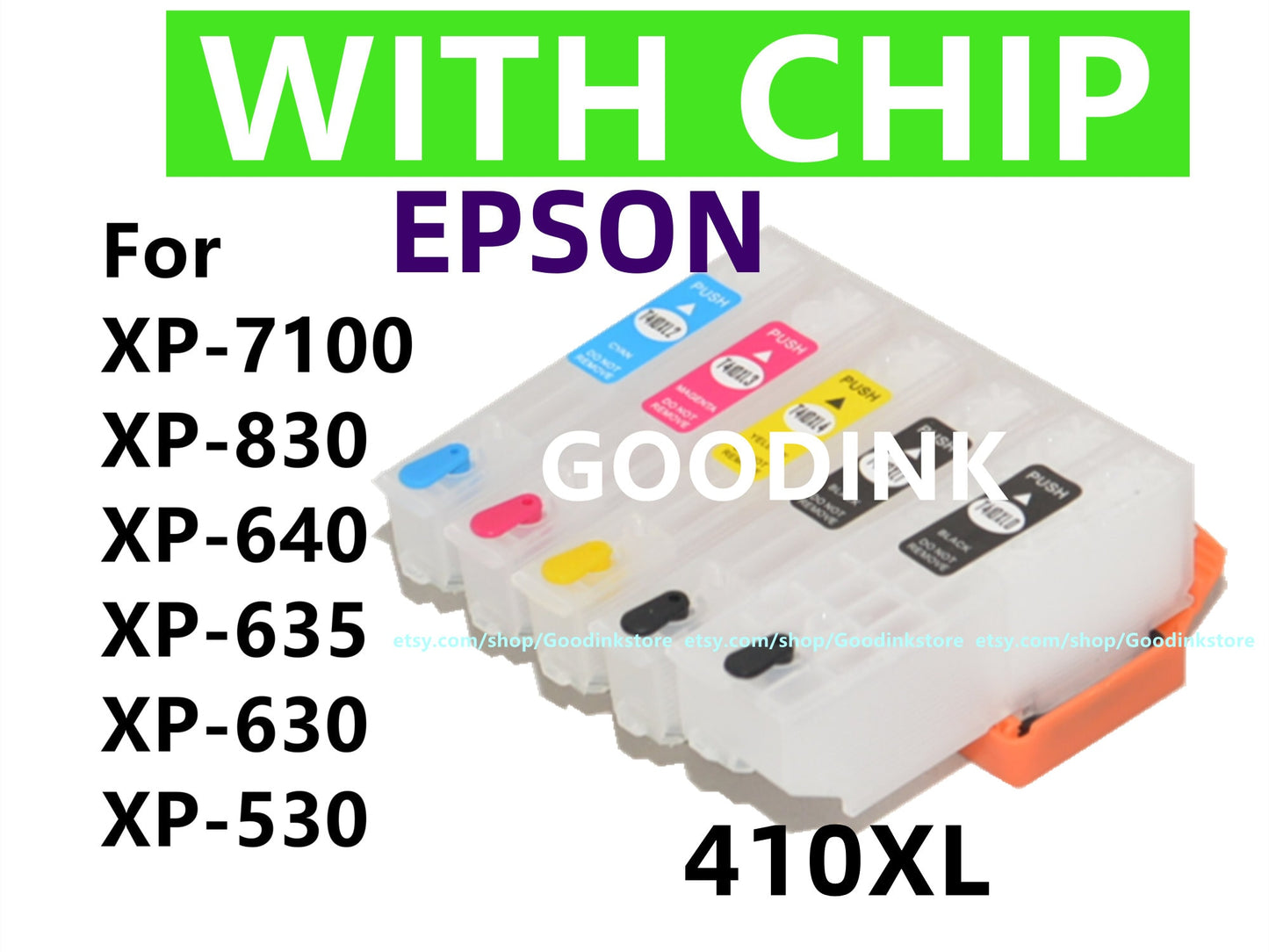 for Xp 7100 XP-7100 Xp 830 Xp 640 Xp 635 Xp 630 Xp 530 T410 410 XL Empty Refillable Ink Cartridge with chip