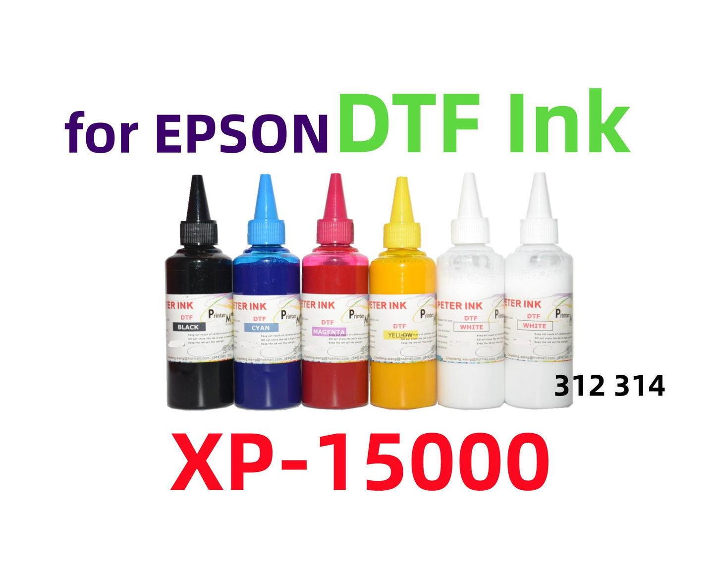 Empty CISS Ink System for Expression Photo hd Xp-15000 Xp 15000 xp1500 T312 T314 312 314 XL with single use chips for DTF Printing