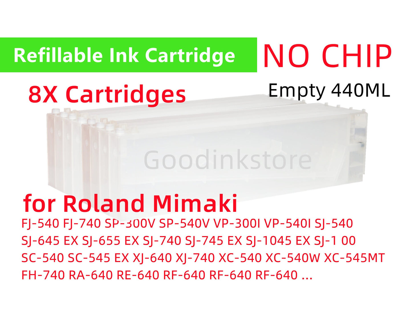 Empty 440ML Refillable Ink Cartridge for Mimaki UJF-3042 UJF-3042FX Printer LH-100 cartridge