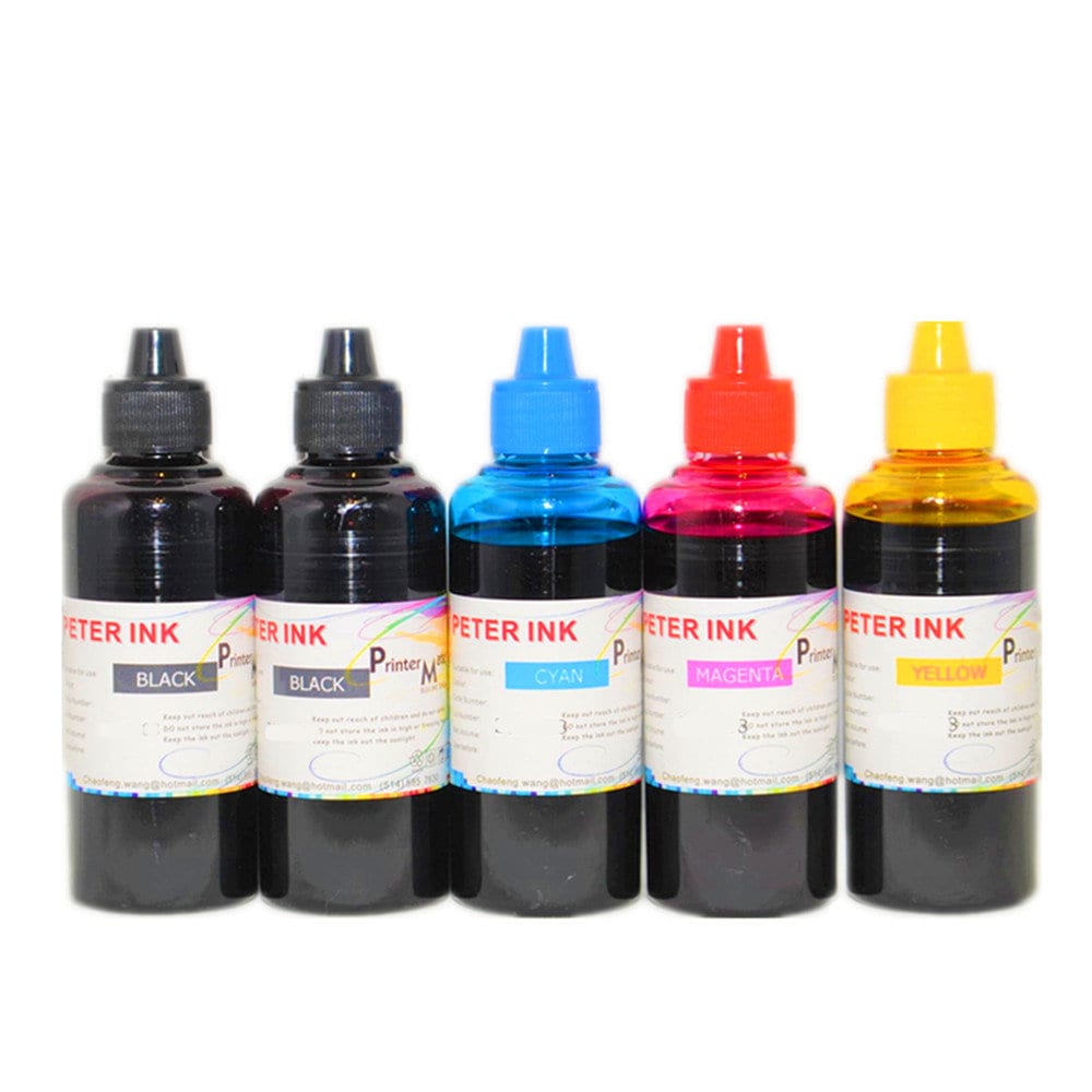 4X100ML Regular Dye Ink for WF2860 XP5100 Printer T202 202 Refillable ink cartridges CISS