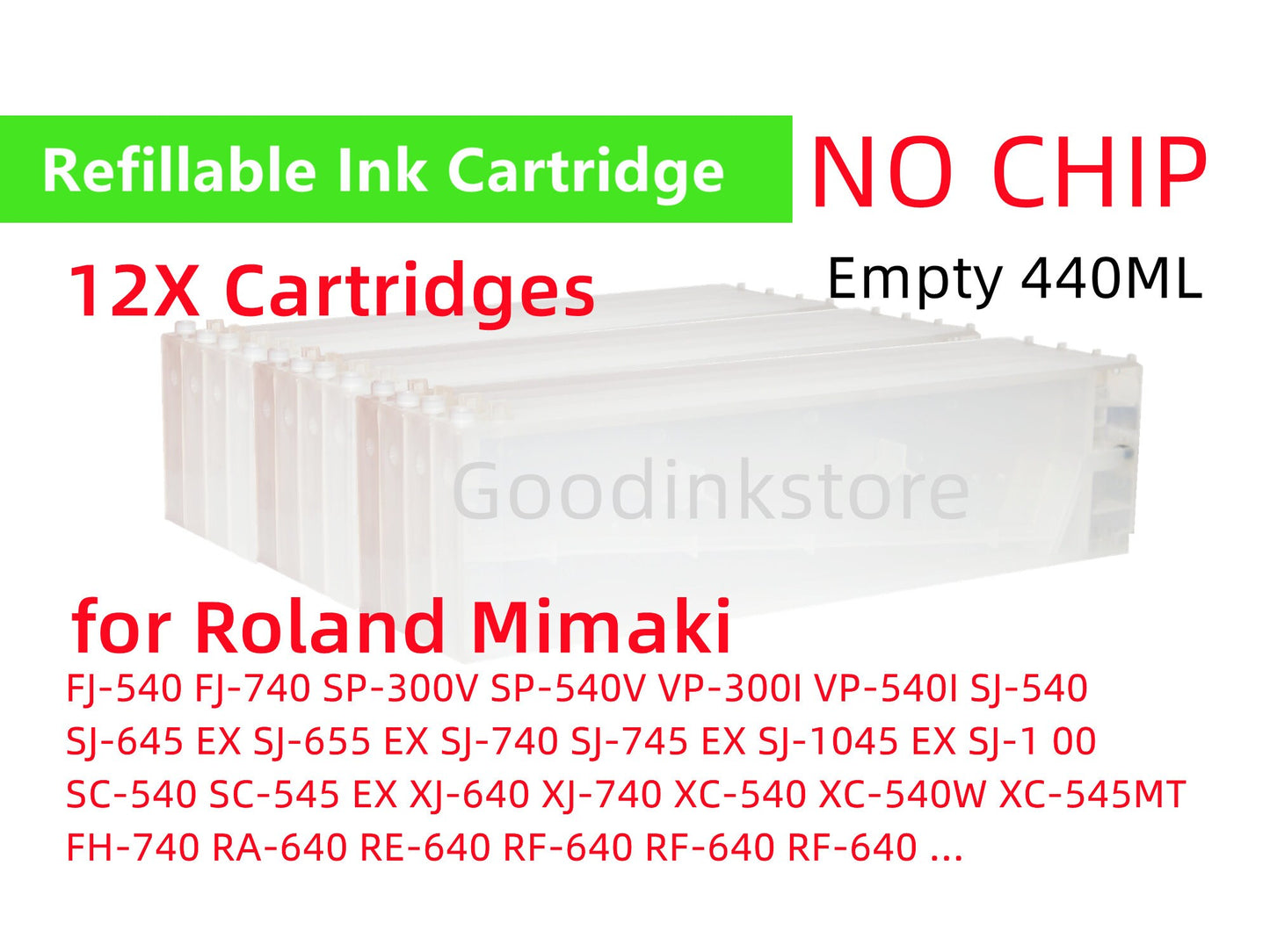 Empty 440ML Refillable Ink Cartridge for Mimaki UJF-3042 UJF-3042FX Printer LH-100 cartridge