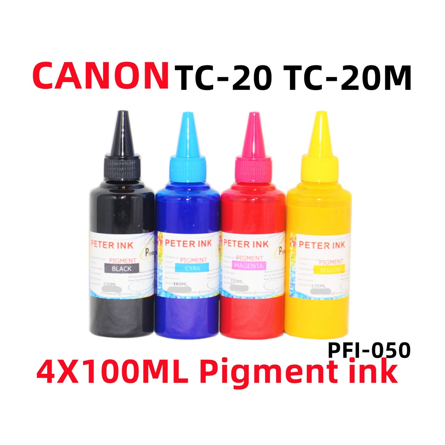 for CANON imagePROGRAF TC-20 TC-20M Pfi-050 Premium Pigment Ink refills