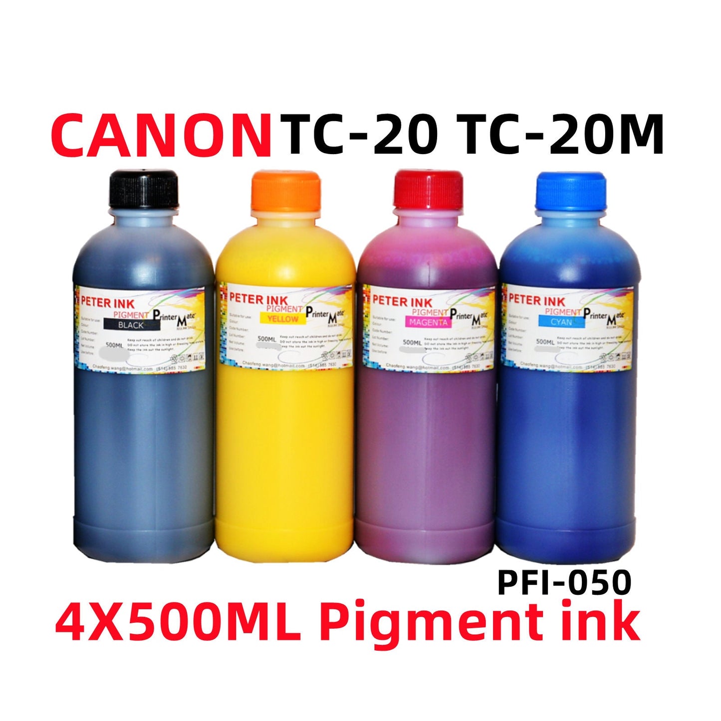 for CANON imagePROGRAF TC-20 TC-20M Pfi-050 Premium Pigment Ink refills