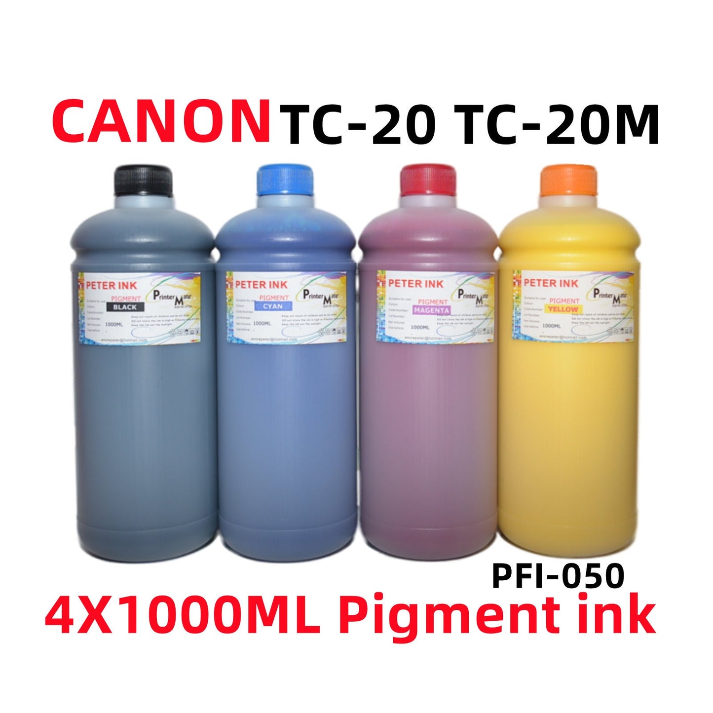 for CANON imagePROGRAF TC-20 TC-20M Pfi-050 Premium Pigment Ink refills