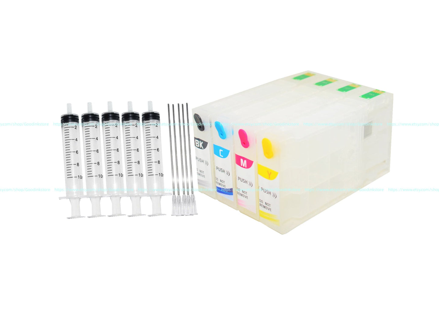 4pk Empty Refillable Ink Cartridge for Workforce pro Wp-4010 Wp-4020 Wp-4023 Wp-4090 Wp-4520 Wp-4530 Wp-4533 Wp-4540 Wp-4590 T676 676