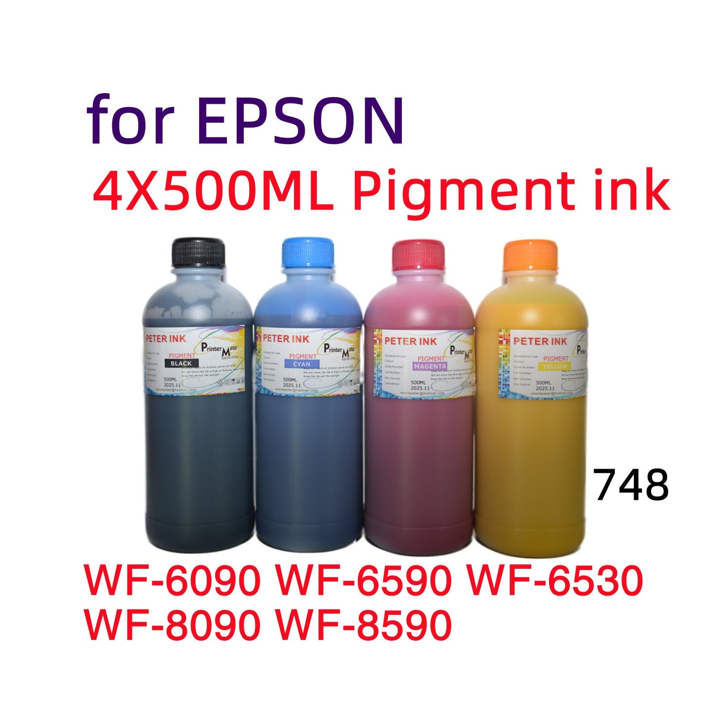 Premium Pigment ink WF-6090 WF-6590 Wf-6530 Wf-8590 WF-8090 748 748XL 748XXL