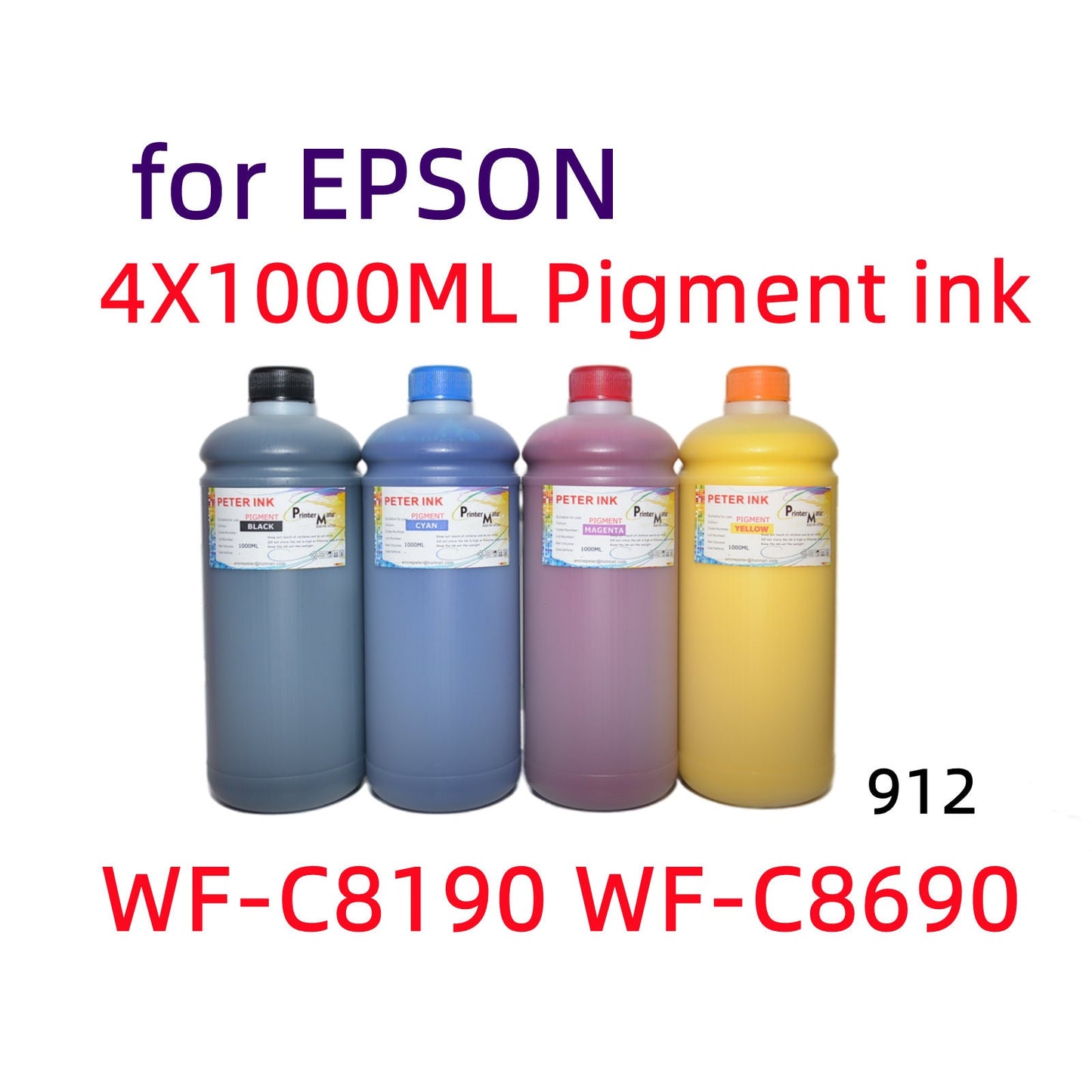 Premium Pigment ink for Workforce Pro WF-C8190 WF-C8690 912 Xl Xxl cartridge