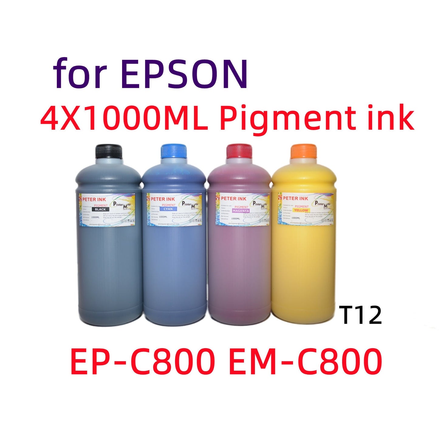 Premium Pigment ink for Workforce Pro EP-C800 EM-C800 T12 T12P T12N cartridge