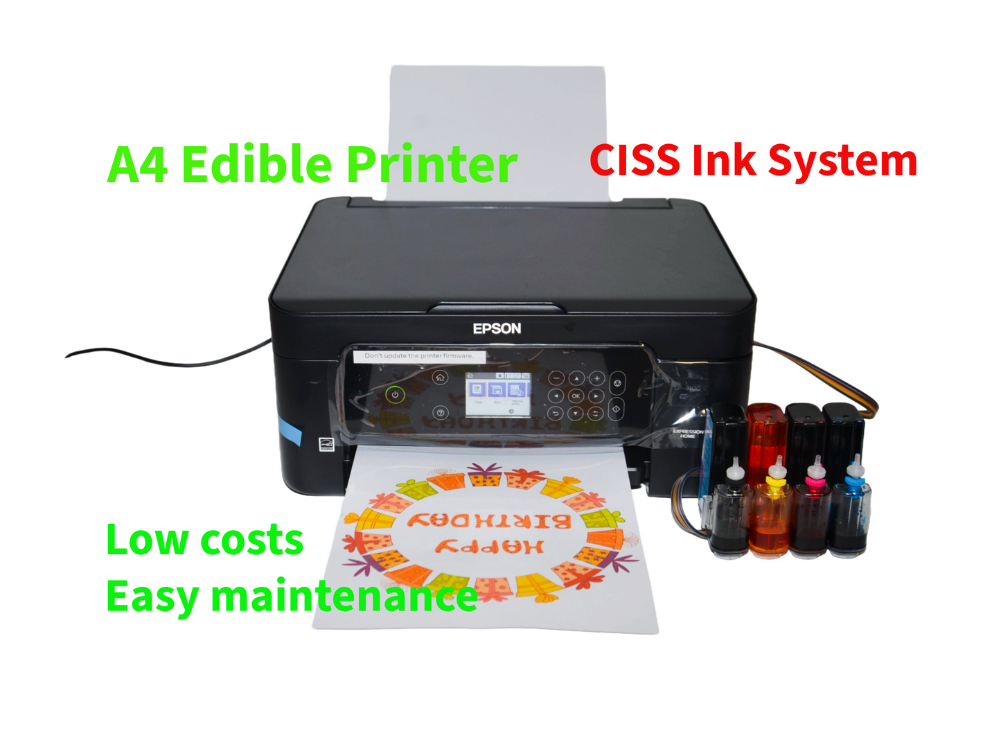 Brand New Edible Printer Bundle with Edible Ink System for cake coffee bread