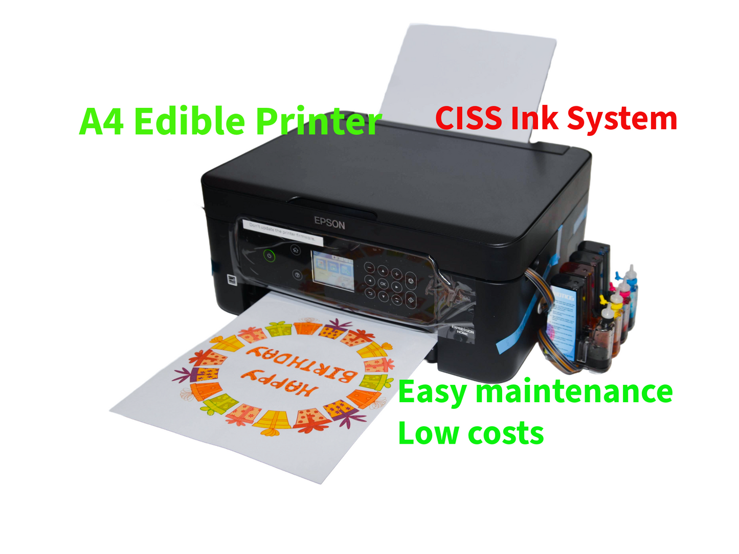 Brand New Edible Printer Bundle with Edible Ink System for cake coffee bread