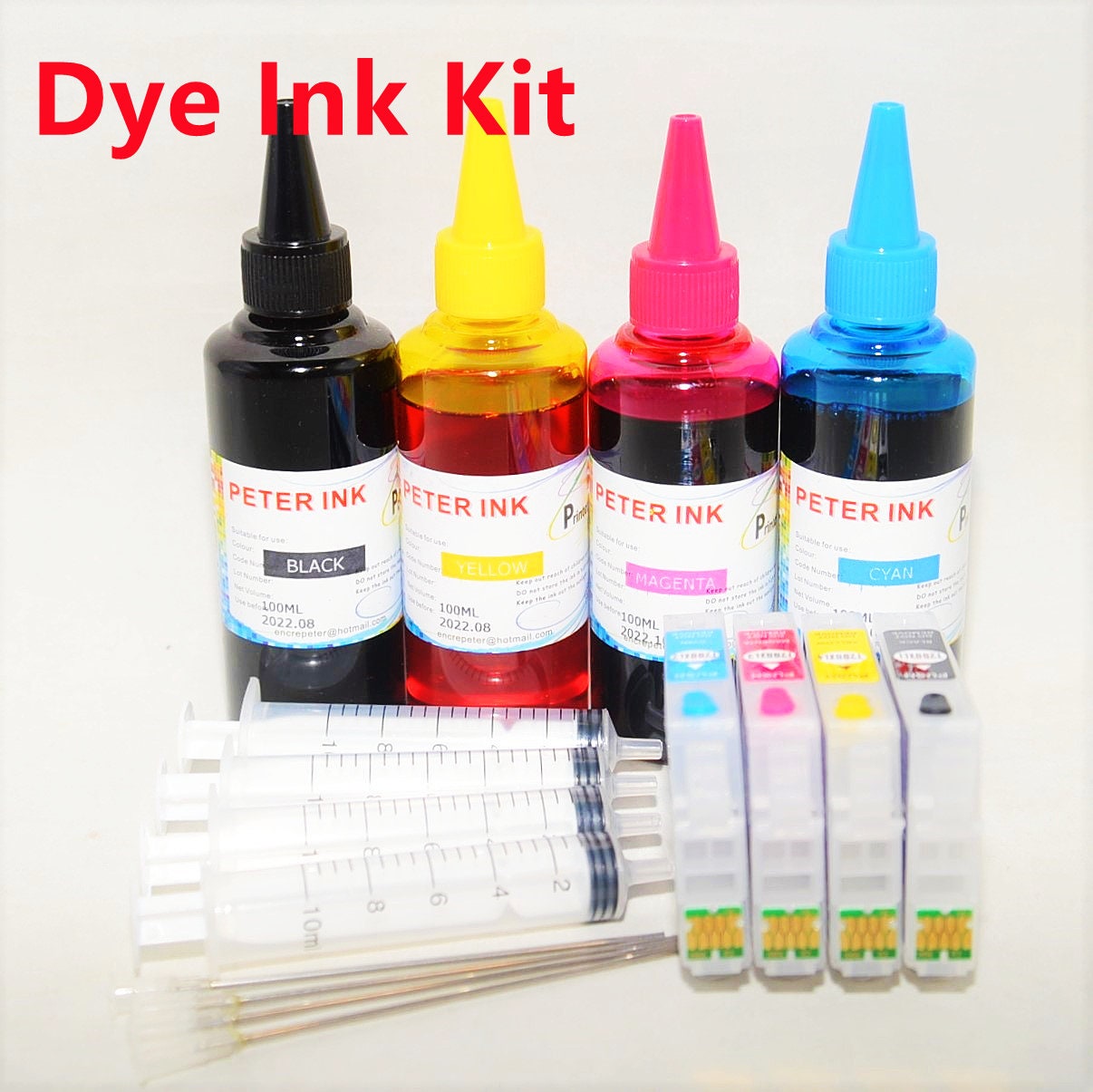 Refillable Ink Cartridge kit for workforce wf-2540 wf-2530 wf-2520 wf-2510 Expression xp-410 xp-400 xp-310 xp-300 xp-210 printer T200 200xl