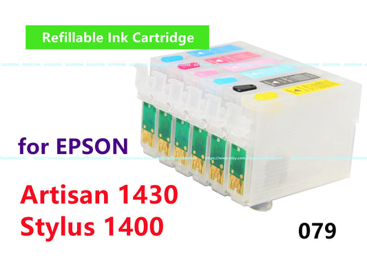 Empty, dye, sublimation, pigment ink Refillable Ink Cartridge for Artisan 1430 Stylus 1400 Printer T079 79 ink cartridge