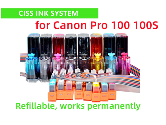 Empty/ Dye ink CIS CISS Ink System for Canon Pro 100 Pro 100S Printer CLi-42 ink Cartridge