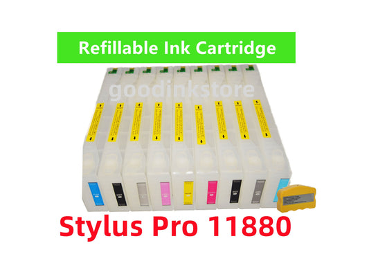 9 Empty Refillable Ink Cartridge kit T591 591 for Stylus Pro 11880 Printer