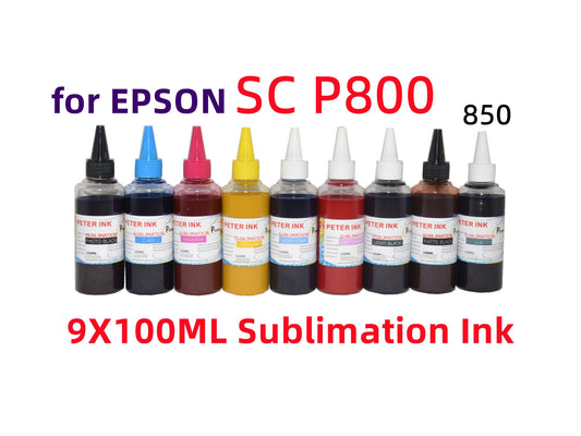 9X100ML Premium Sublimation refill Ink for Surecolor P800 Printer T850 850 cartridge