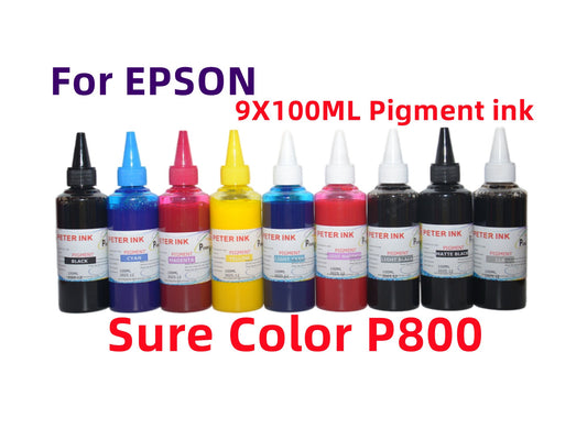 Premium Pigment refill Ink for SureColor SC P800 Printer T850 850 Cartridge - 9X100ML